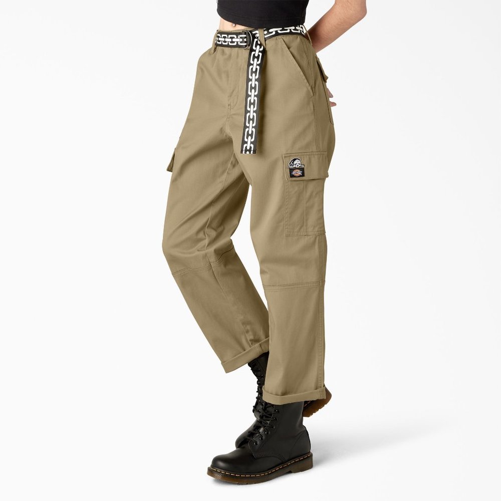 Dickies x Lurking Class Women’s Relaxed Fit Cropped Cargo Pants Khaki